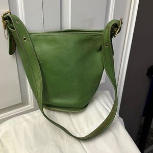 Green COACH handbag